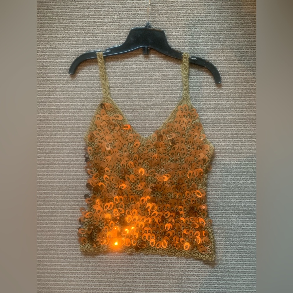 Copper Sequin Women's Top
